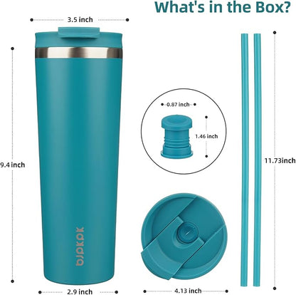 BJPKPK 30oz Tumbler With lid And Straw Stainless Steel Travel Coffee Mug Insulated Tumblers Cups,Laguna