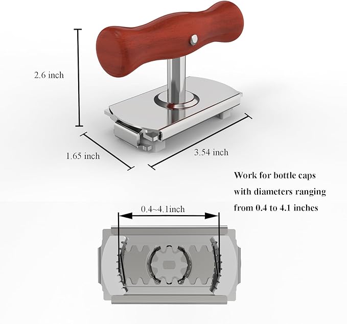 Jar Opener for Seniors with Arthritis & Weak Hands, Easy Twist Jar Openers, Adjustable Multifunctional Jar Lid Opener, Jar Bottle Cap Opener Gripper, Useful Gifts for Elderly/Women/Men (Wood Handle)