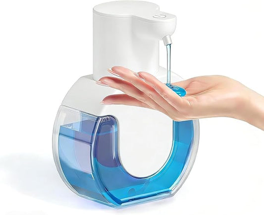 Automatic Soap Dispenser Touchless,Liquid Soap Dispenser USB Rechargeable,15oz/420ml Hand Soap Dispenser,4-Level Adjustable,Wall Mounted/Countertop Soap Dispenser for Bathroom Kitchen Dish Soap