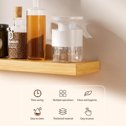 Cherry Pitter - 7-In-1 Cherry Seed Remover Cherry Pitter Tool Push Type Cherry Corer Multiple, Kitchen Cherry Jam (White)