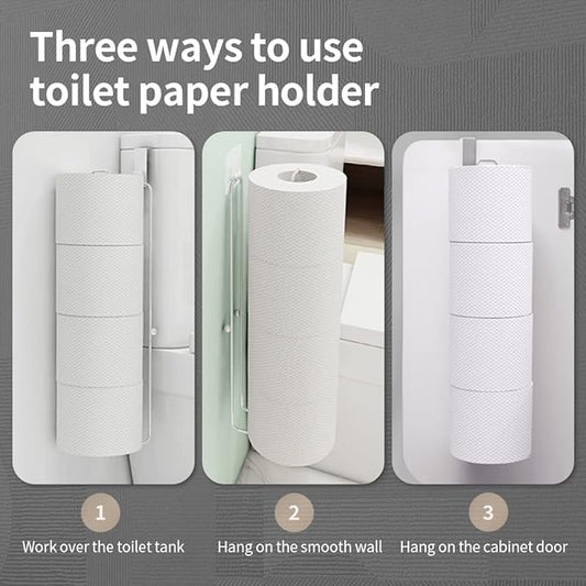 Conworld Toilet Paper Storage for 4 Roll Tissue, Over The Tank Toilet Paper Holder, Stainless Steel Rustproof Toilet Paper Holder Wall Mount, for Rv, Bathroom Storage and Organization, Silver, 1 Pack
