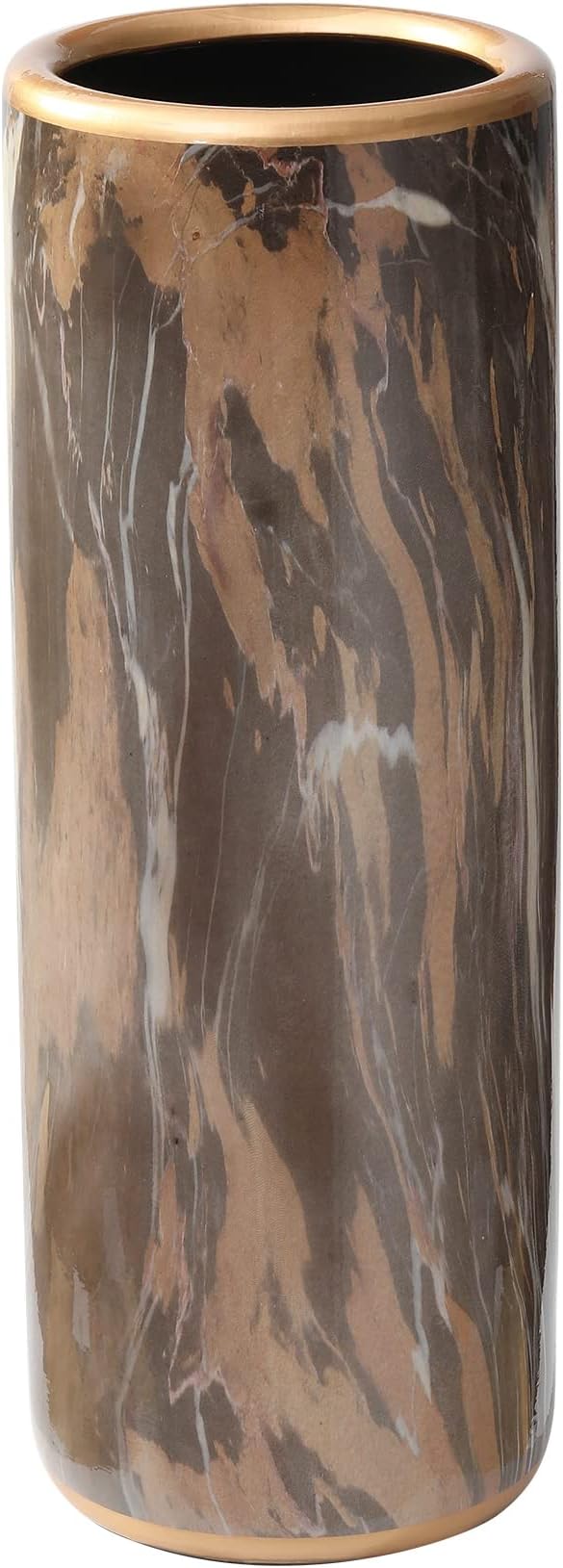 Marble Pattern Umbrella Stand Umbrella Contemporary Bucket Umbrella Rack Barrel Floor Vase Modern Style for Storing Canes Walking Sticks for Entryway Porch Indoor 24‘’High