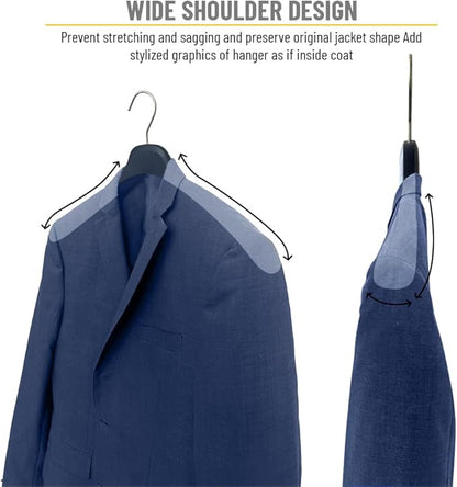All Hung Up Hangers Plastic Coat Hangers, Clothes Hangers (Navy Blue, 100pk)