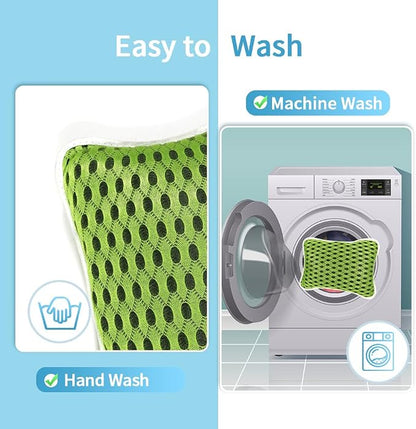 Luxury Bath Pillows for Tub, Slip Resistant Waterproof Bath Pillows for Tub Neck and Back Support with 2 Strong Suction Cups, Relaxing Spa Essentials (Green)