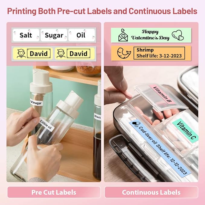 Phomemo Label Maker Machine, D30 Portable Handheld Bluetooth Mini Label Printer, Multiple Templates Smartphone Thermal Small Label Makers for Kid School Items, Classroom Teacher Supplies, Easy to Use