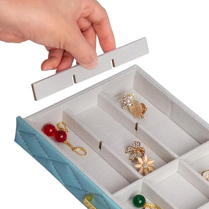 Extra Large Jewelry Box Organizer with 10 Drawers - Premium Faux Leather Storage Case & Velvet Lining | Modern Scandinavian Design for Rings, Necklaces, Earrings