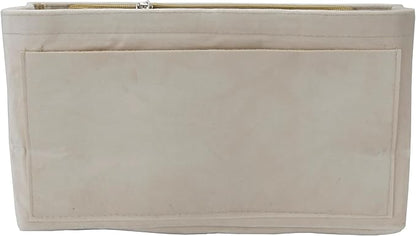 Purse Organizer Insert, Suede Bag Organizer Handbag Tote Shaper, Suede Material, Soft and Non Damaging Bag (Beige, Large)