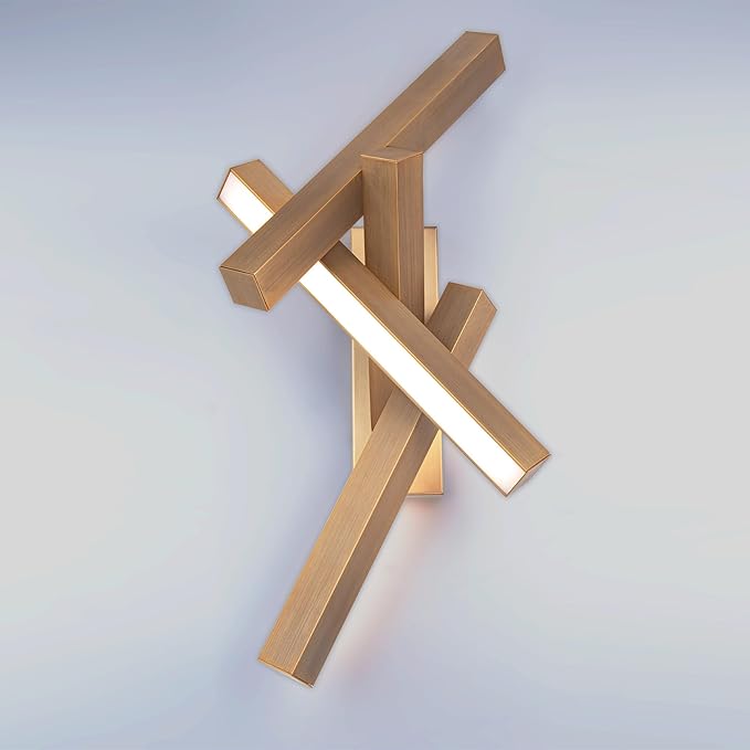 Modern Forms Chaos 32in LED Wall Sconce 3000K in Aged Brass