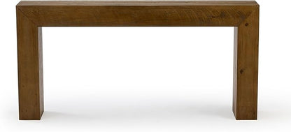 Plank+Beam 66 Inch Camden Console Table - Solid Pine Wood, Easy Assembly for Living Room or Entryway, Rustic Honey