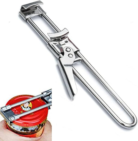 Master Jar & Bottle Opener, Adjustable Multifunctional Stainless Steel Can Opener Jar Lid Gripper, Manual,Kitchen Accessories（Silver）