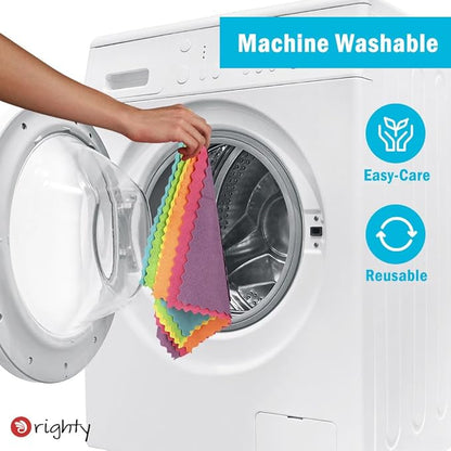 Orighty Microfiber Cleaning Cloths,150 Pack Microfiber Towels Bulk, Ultra-Soft & Absorbent Cleaning Rags, Reusable Lint Free Cloths for Car Care, House, Kitchen, 12x12 Inch