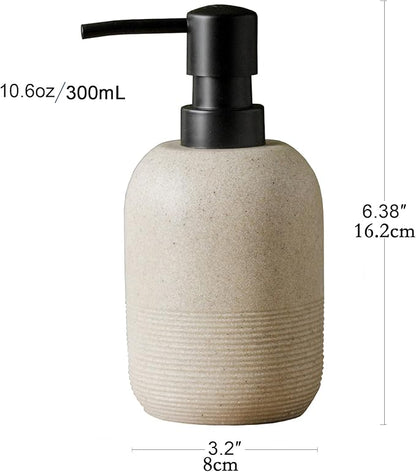 GalDal Soap Dispenser Beige,Hand Soap Lotion Dispenser for Bathroom Countertop,Soap Dispenser for Kitchen.