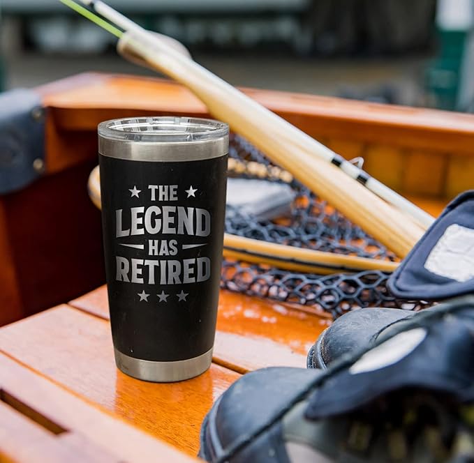 Retirement Gifts for Men 2025 - Retired Not My Problem Anymore - Funny Retired Tumbler for Men, Him, Father, Husband, Coworkers - Happy Retirement Gifts, Navy Tumbler 20 Oz (Black 20 Oz)