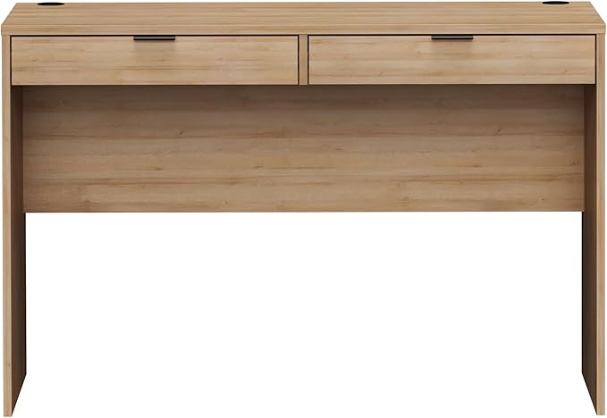 Prepac 46" Writing Desk – Computer Desk with 2 Drawers, Light Oak Office Desk for Home Office or Bedroom