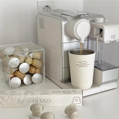 Coffee Pod Holder with Lid, 5 x 5 inch Acrylic Storage Box for Nespresso VertuoLine Capsule K Cup Kcup Holder Coffee Pod Tea Bag Candy Storage Organizer Container