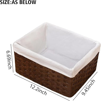 JLKIMZVO Desktop Storage Baskets Woven Decorative Baskets for Organization For Home Decor Bedroom Baby Room Living Room