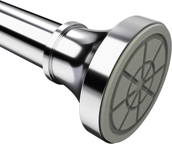 STARLATTA Adjustable Shower Curtain Rod 31-80 Inch, Never Rust Stainless Steel Silver Tension Rod, 1" Heavy Duty No-Drill for Bathroom, Kitchen & Closet