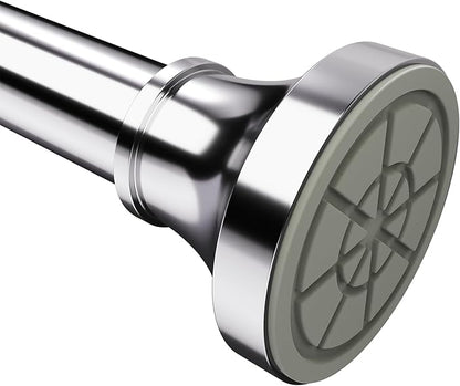 STARLATTA Shower Curtain Rod, 31-80 Inches Adjustable Tension Rod, 1-Inch Diameter Heavy Duty Rustproof Stainless Steel, No-Drill Spring Rod for Bathroom, Kitchen and Closet, Silver