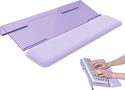 Laborio Computer Keyboard Stand for Desktop, Keyboard Wrist Rest Holder Stand for Easy Typing with Wrist Pad for Office Desk, Home, School(Purple)