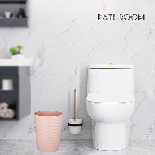 UUJOLY Small Trash Can Wastebasket Garbage Can Container Bins for Bathrooms, Laundry Room, Kitchens, Offices, Kids Rooms, Dorms (Pink)