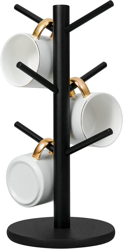 MyLifeUNIT Mug Holder Tree, Coffee Cup Holder with 6 Hooks (Black) | MyLifeUNIT