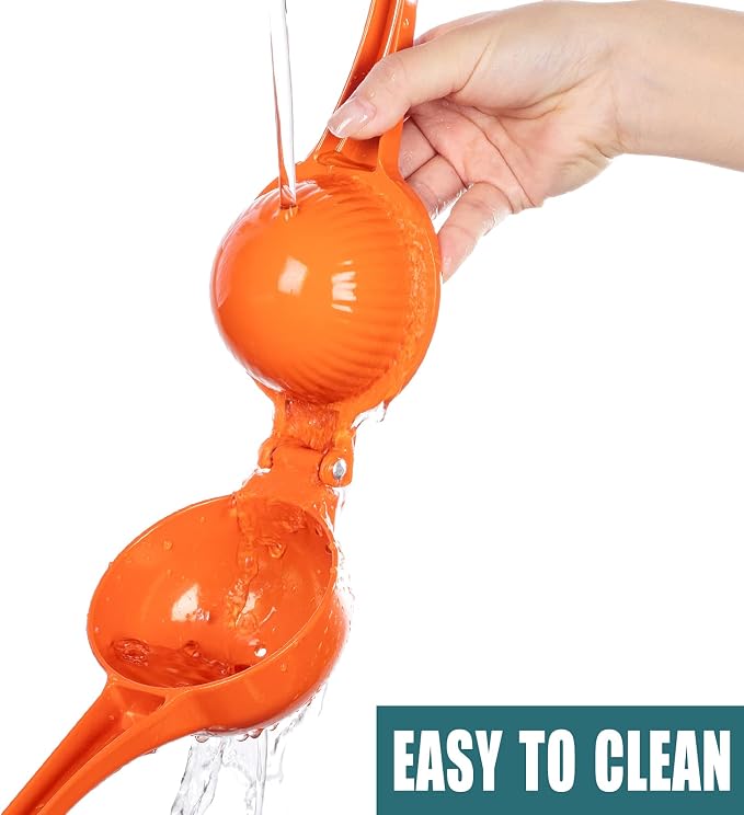 Y-ME Manual Juicer Citrus Lemon Squeezer, Fruit Juicer Lime Press Metal, Professional Hand Juicer Kitchen Tool(Orange)