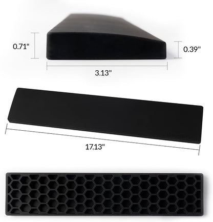 Ergonomic Silicone Wrist Rest for Keychron K10 / K10 Version 2 / C2 / C2 Pro,17.13" Honeycomb Non-Slip Palm Rest, 100% Full-Sized Mechanical Keyboards Support with Typing Pain Relief