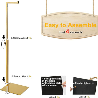 Gold Purse Display Stand, 2 Pack Handbag Display Stand Adjustable Height Stainless Steel Stability Non-slip Base,22lbs Large Bags Display Rack Luxury Purse Holder for Table Retail Closet
