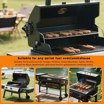 Magnetic Power Cord Organizer with 6 Cable Ties, All-Metal Cable Holder for Most Wood Pellet Smoker Grill Accessories, Magnetic Cord Management