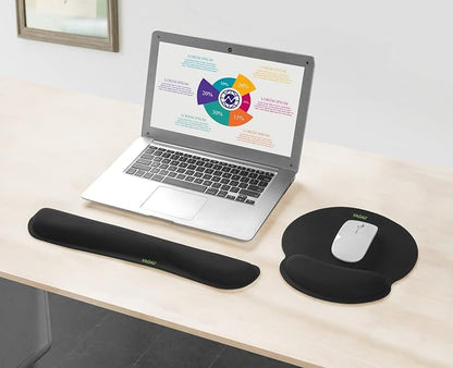 Comfy Mee Premium Memory Foam Keyboard and Mouse Wrist Rest Pads Set- for Comfortable Typing &Wrist Pain Relief (Pack of 2)