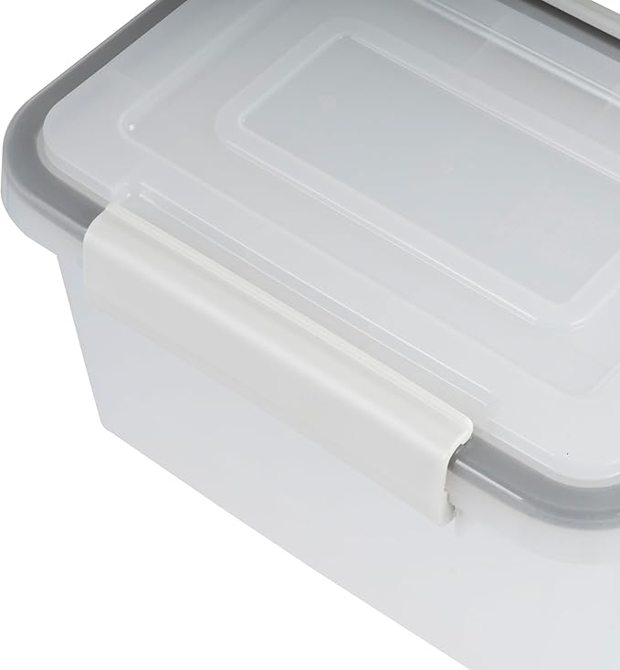 IRIS USA WeatherPro Photo Storage Case with 7 Inner 4" x 6" Picture Cases, Transparent Weathertight Organization Container for Pictures Scrapbooking Stationery Journaling Ephemera Art Supplies, Clear