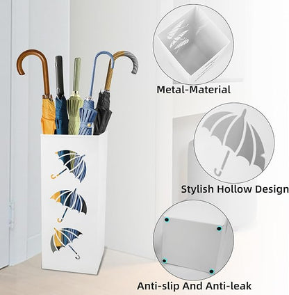 2 Pack Umbrella Rack Stand,Large Umbrella Holder, Metal Umbrella Stand for Canes, Walking Sticks, Umbrellas, Wrapping Paper, Entryway, Home, Office, Hotel