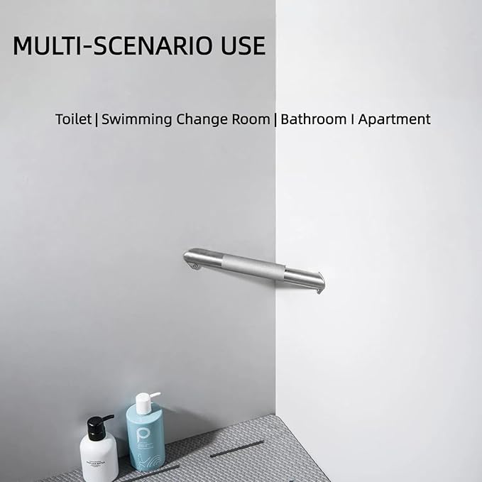 Shower Foot Rest for Shaving Legs, Wall Mounted Brushed Nickel Shower Foot Ledge, Antislip Stainless Steel Bar Foot Ledge for Bathroom