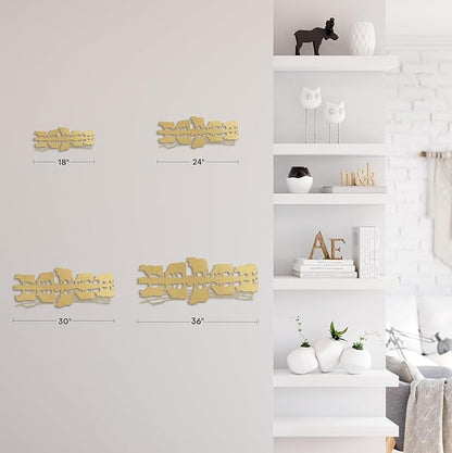 SIGNLEADER Metal Wall Art Decor Herd Minimalist Modern Abstract Wall Sculpture Hangings Home Decoration for Living Room, Bedroom, Bathroom, Kitchen, Outdoor - 24" Gold