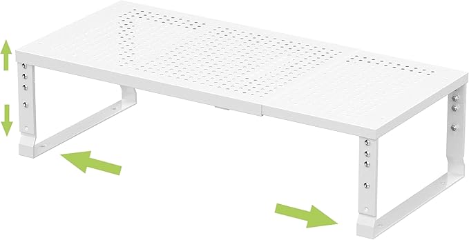 Jojocross Expandable Adjustable Stackable Kitchen Organizer, Spice Rack,Metal Pantry Storage Shelves Racks,Counter Shelf for Cabinets, Countertop, Cupboard(1 Pack/Medium/White)