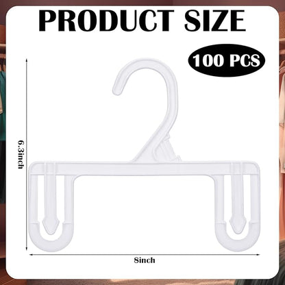 100pcs Kids Pants & Skirt Hangers, Baby Hangers Plastic Pants Hanger Closet Organizer Skirt Clothes Space Saving for Children Wardrobe Organization and Retail Store