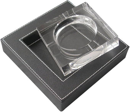 KINGFOM Desk Organizer Set 9 PCS Office Supplies Set File Holder Cabinet, Desk Organizer Drawer,Tissue Box Cover,Organizer Box,Mouse Pad,Desk Pad, Notepaper Holder, Crystal Holder and Coasters Set