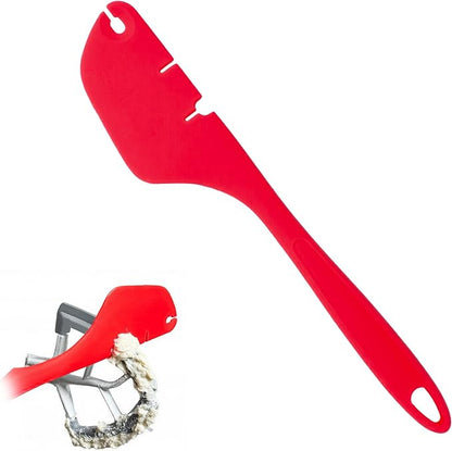 Silicone Spatula for Mixer Beater Scraper, Non-Stick Spatula for Baking, Scraping, Mixing, Cooking, Heat-Resistant Spatulas for Kitchen Aid Mixer Accessories, Multipurpose Kitchen Tools, Red