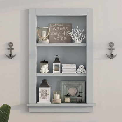 Recessed Medicine Cabinet,in Wall Shower Niche,14x24 Bathroom Cabinet with Storage,Bathroom Niche for Shower Wall for Bedroom,Wall Niches Insert for Drywall,Grey/MDF