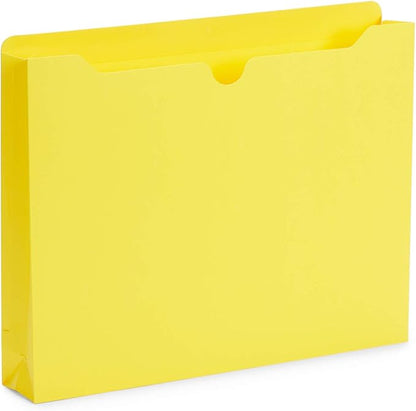 Blue Summit Supplies 1 Inch File Jackets, Expandable Folders, Heavy Duty 1 Inch Expansion Pocket File Folders Letter Size, Assorted Colors, Reinforced Straight Cut Tab,25 Pack