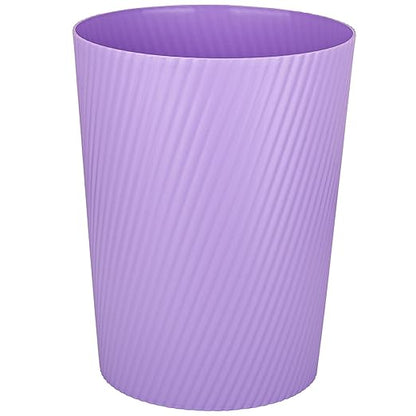 UUJOLY Small Trash Can Wastebasket Garbage Can Container Bins for Bathrooms, Laundry Room, Kitchens, Offices, Kids Rooms, Dorms (Taro Purple)
