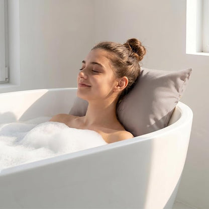 Luxury Bathtub Pillow, Skin-Friendly Cushion, Support Back, Neck & Head, Non-Slip, Adjustable Thickness Fits All Tub, Washable & Quick-Drying - Gift for Christmas Birthday Father's Day