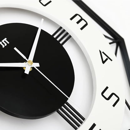 Large Wall Clocks for Living Room Decor Modern Silent Wall Clock for Home House Kitchen Bedroom Decorative Big Wall Clock Non Ticking Battery Operated Quartz for Bathroom Outdoor Indoor 17 in
