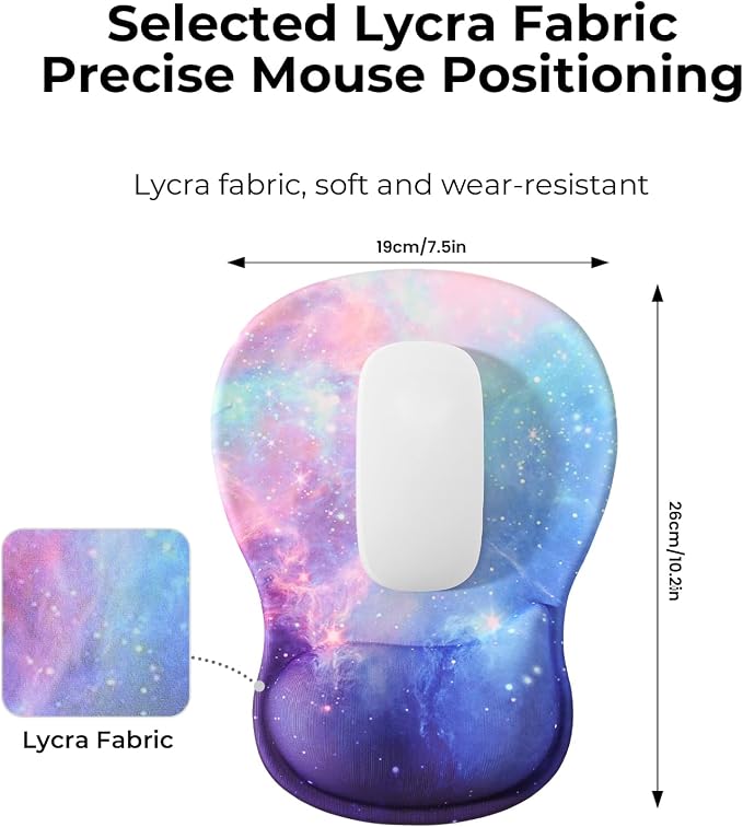 EooCoo Ergonomic Mouse Pad with Gel Wrist Rest Support Middle Concave Design, Relieve Wrist Pain, Non-Slip Base for Laptop, Computer, Office Desk Accessories, Carpal Tunnel Syndrome