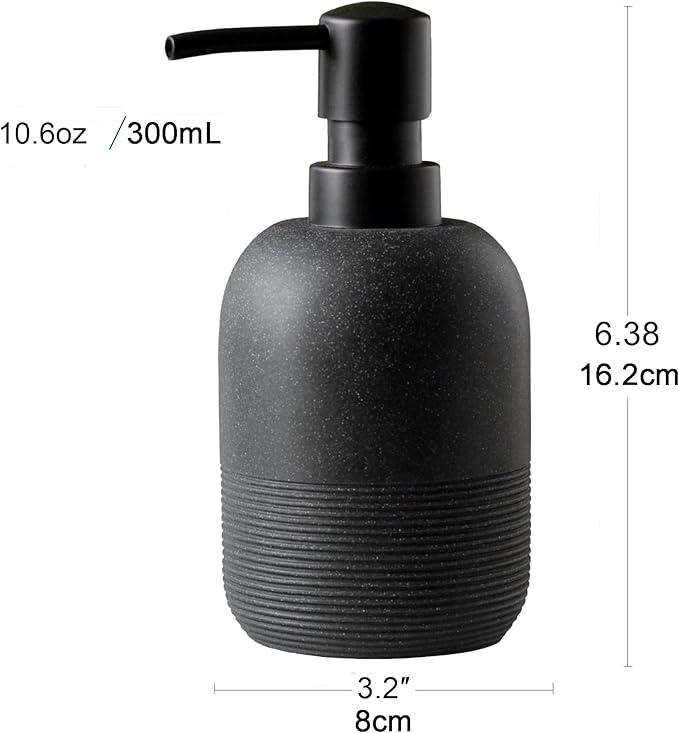 GalDal Soap Dispenser Black,Hand Soap Lotion Dispenser for Bathroom Countertop,Soap Dispenser for Kitchen.
