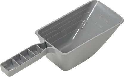 Amazon Basics Airtight Pet Food Storage Container with Scoop, BPA Free, Removable Wheels, 69 QT, Gray