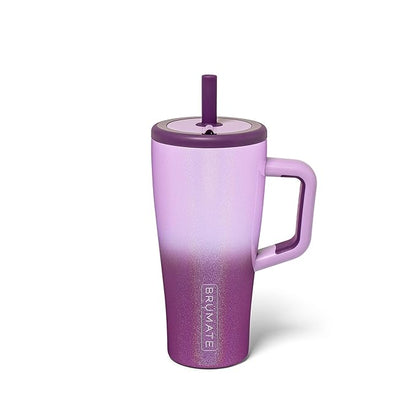 BrüMate Era 20 oz Tumbler with Handle and Straw | 100% Leakproof Insulated Tumbler with Lid and Straw | Made of Stainless Steel | Cup Holder Friendly Base | 20oz (Violet Crush)
