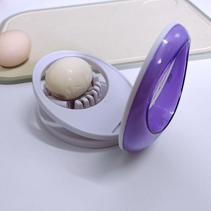 Egg Slicer for Hard Boiled Eggs,Easy to Cut Egg into Slices, Wedge and Dices, Sturdy ABS Body with Stainless Steel Wires,Non-slip Feet,Dishwasher Safe, BPA Free (Blue)