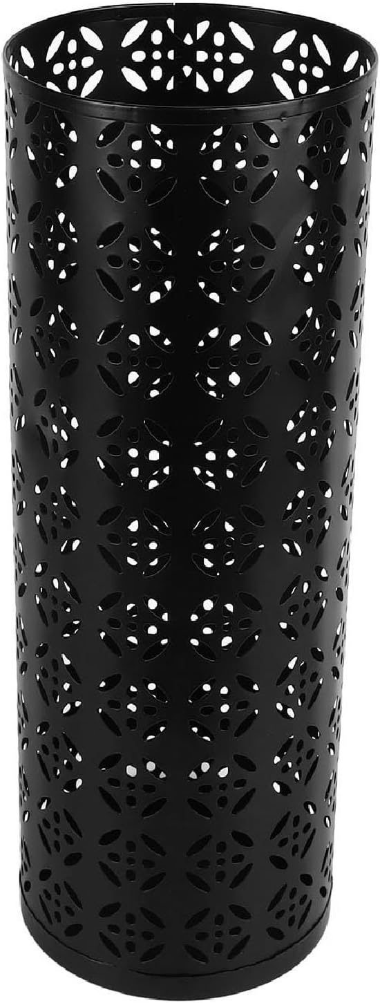 Round Umbrella Organizer Bin, Freestanding Metal Umbrella Holder Umbrella Stand Rack for Entryway, Canes Walking Sticks Holder Rain Collection for Home, Office (M 100x70cm / 39.37x27.56in)