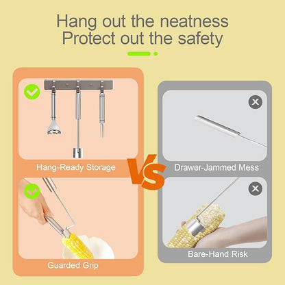 HKFALDRR (3Pcs) Corn Cob Peeler, Corn Stripper, Corn Holder, Corn Peeler for Corn on the Cob, Corn Cob Stripper Tool, Efficient Design Perfect for Dining Enthusiasts
